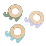 Elephant Wood Silicone Teether