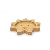 Lion Design Suction Plate in Bamboo