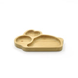 Rabbit-shaped Bamboo Suction Plate for Kids