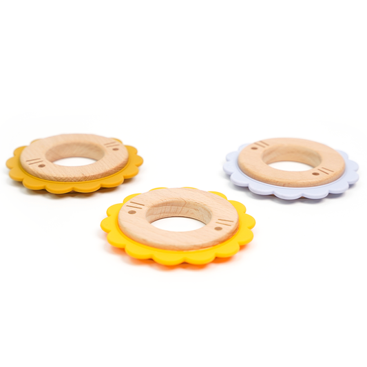 Lion Wood Silicone Teether