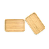 Rectangle Bamboo Suction Plate for Kids