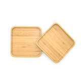 Square Suction Divided Plate in Bamboo