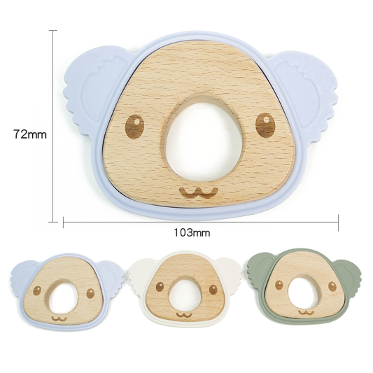 Koala Wood Silicone Teether