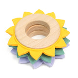 Sunflower Wood Silicone Teether