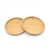 Round Suction Divided Plate in Bamboo