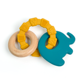 Elephant-Wood Teether with Teething Ring