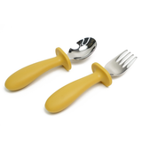 New Design Silicone Handle Baby Spoons & Forks