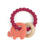 Elephant-Wood Teether with Beads Ring