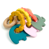 Elephant-Wood Teether with Teething Ring