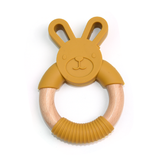 Wood Ring Silicone Rabbit Teether