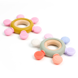 Baby Teether Rattle Wood Ring