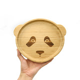 Panda Design Bamboo Suction Plate for Kids