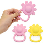 6 Petal Silicone Flower Rattle Toy