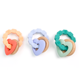 Heart-Wood Teether with Teething Ring