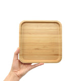 Square Suction Divided Plate in Bamboo