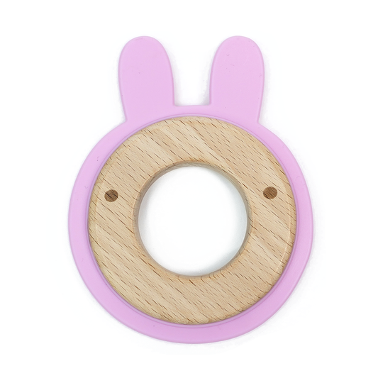 Bunny Wood Silicone Teether