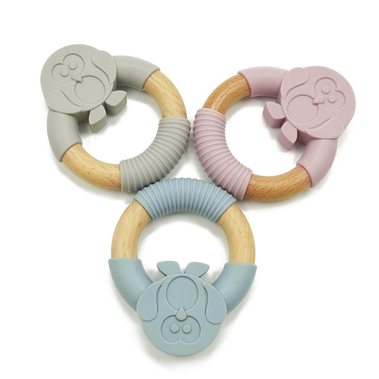 Penguin Silicone Wood Teether