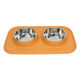 Pet Feeding Set with 2 Removable Bowls (400mL Each)