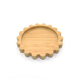 Sunflower Design Suction Plate in Bamboo