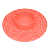 Flower Design Slow Feeder Mat with Bowl