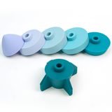 Rocket Shaped Silicone Stacking Toy