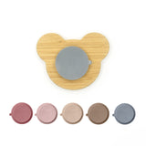 Big Ears Bear Bamboo Divided Plate with Suction Base