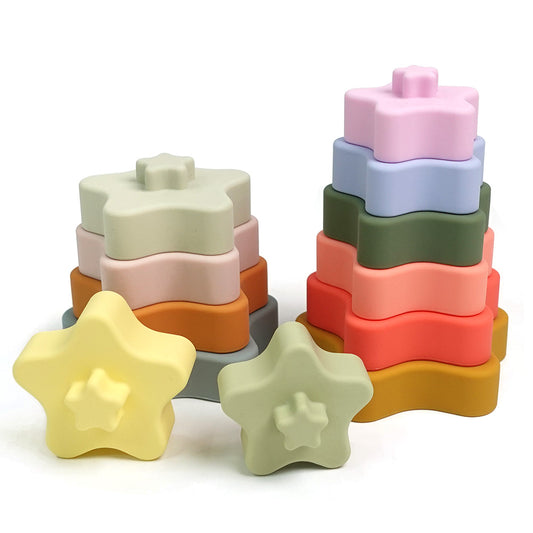 Silicone Stars Stacking Toy