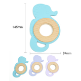 Sea Horse Silicone Wood Teether