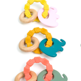 Elephant-Wood Teether with Teething Ring