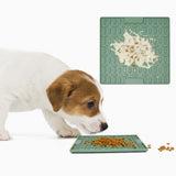 Leaf-Textured Slow Feeder Licking Mat for Pets