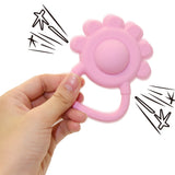 6 Petal Silicone Flower Rattle Toy