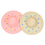 Donut Design Slow Feeder Mat with Bowl