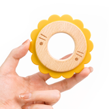 Lion Wood Silicone Teether