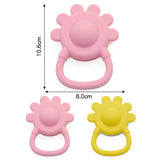 6 Petal Silicone Flower Rattle Toy