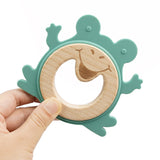 Frog Silicone Wood Teether