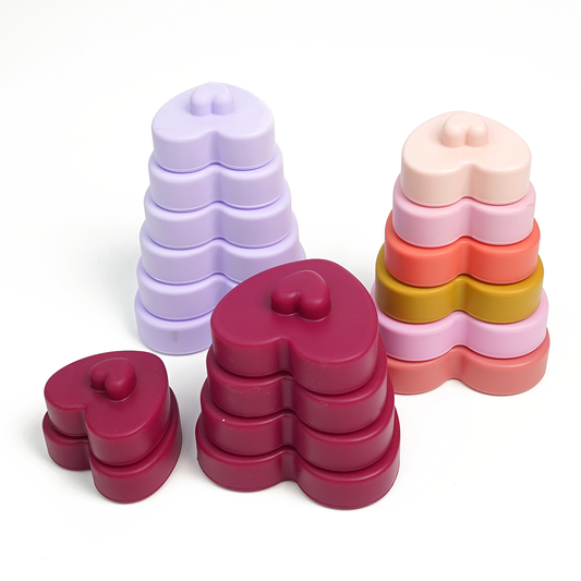 Silicone Heart-Shaped Building Blocks