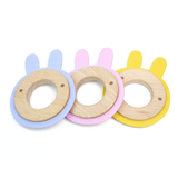 Bunny Wood Silicone Teether