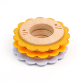 Lion Wood Silicone Teether