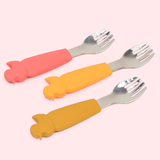 Animal-Handle Baby Forks (Duck)