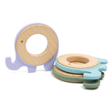 Elephant Wood Silicone Teether