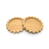 Sunflower Design Suction Plate in Bamboo