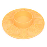 Flower Design Slow Feeder Mat with Bowl