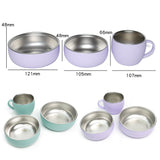 Silicone Baby Dinner Set with Removable Stainless Steel Bowl