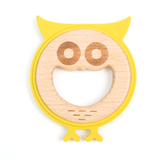Owl Wood Silicone Teether