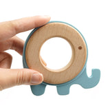 Elephant Wood Silicone Teether