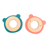 Bear Wood Silicone Teether
