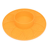 Flower Design Slow Feeder Mat with Bowl