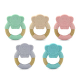 Elephant Silicone Wood Teether