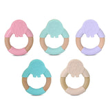 Owl Silicone Wood Teether