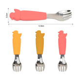 Animal-Handle Baby Forks (Duck)